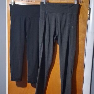 Adidas Charcoal and Black Active Leggings